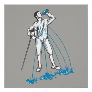 FENCING POST WORKOUT HUMOR POSTER