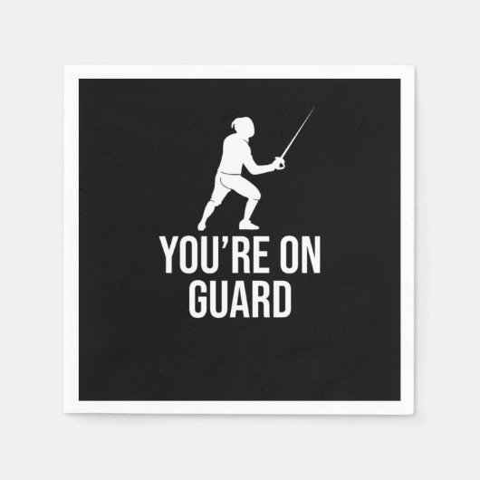 Fencing Sabre Foil Sword Fencer Servet (Voorkant)