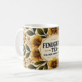 Fenegriek Tea Design AI kunst Koffiemok (Voorkant links)