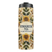 Fenegriek Tea Design AI kunst Thermosbeker (Voorkant)