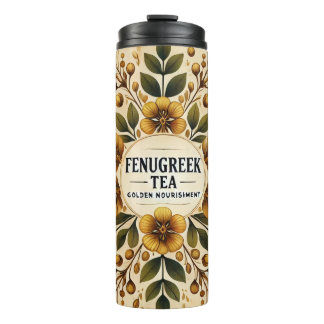 Fenegriek Tea Design AI kunst Thermosbeker