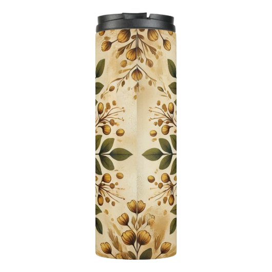 Fenegriek Tea Design AI kunst Thermosbeker (Achterkant)