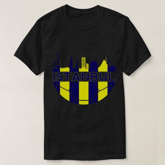 Fenerbahce, wijk Istanbul Turkije skyline voor T-shirt (Design voorkant)