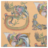 Feng Huang en Chinese draak Stof (Swatch)