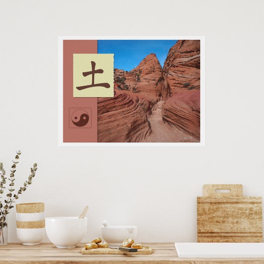 Feng Shui: Bagua-Afbeeldingen: aardlandschap Poster (Keuken)