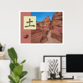 Feng Shui: Bagua-Afbeeldingen: aardlandschap Poster (Thuiskantoor)