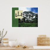 Feng Shui: Bagua-Afbeeldingen: berglandschap Poster (Keuken)