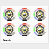 Feng Shui Bagua - drie inch - 8 cm Ronde Sticker (Vel)