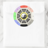Feng Shui Bagua - drie inch - 8 cm Ronde Sticker (Tas)