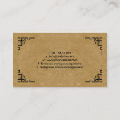 Feng Shui Bagua kaart zwart en goud Visitekaartje (Achterkant)