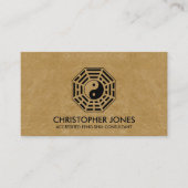 Feng Shui Bagua kaart zwart en goud Visitekaartje (Voorkant)