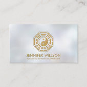 Feng Shui Bagua luxedoud goud en parels Visitekaartje (Voorkant)