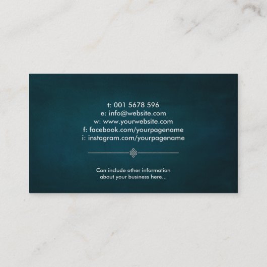 Feng Shui Bagua/Pakua en Lucky bamboo Visitekaartje (Achterkant)