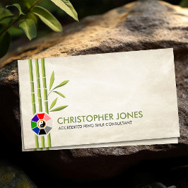 Feng Shui Bagua/Pakua en Lucky bamboo Visitekaartje