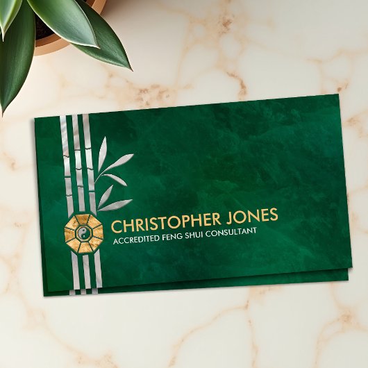 Feng Shui Bagua/Pakua en Lucky bamboo Visitekaartje