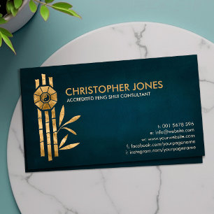 Feng Shui Bagua/Pakua en Lucky bamboo Visitekaartje