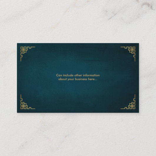 Feng Shui Bagua/Pakua en Lucky bamboo Visitekaartje (Achterkant)