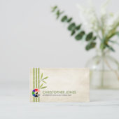 Feng Shui Bagua/Pakua en Lucky bamboo Visitekaartje (Staand voorkant)