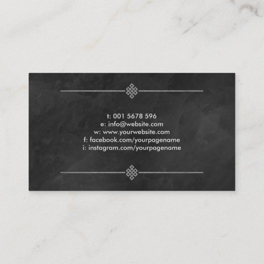 Feng Shui Bagua Pakua Lotus Petals Visitekaartje (Achterkant)