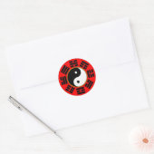 Feng Shui Bagua Trigram Yin Yang Ronde Sticker (Envelop)