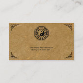 Feng Shui Calligraphy Symbol and Bagua Visitekaartje (Achterkant)