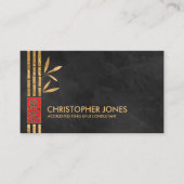 Feng Shui Calligraphy Symbol Lucky Bamboo Visitekaartje (Voorkant)