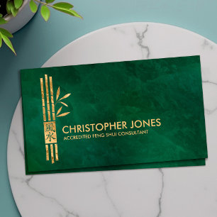 Feng Shui Calligraphy Symbol Lucky Bamboo Visitekaartje