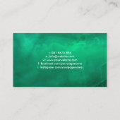 Feng Shui Calligraphy Symbol - wit op Jade Green Visitekaartje (Achterkant)