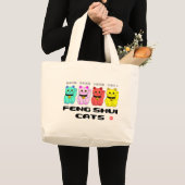Feng shui cats-Beckoning cats Grote Tote Bag (Voorkant (product))
