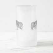 Feng Shui Double Elephant - B&W Matglas Bierpul (Center)