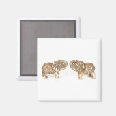 Feng Shui Double Elephant Magneet (Voorkant / Achterkant)