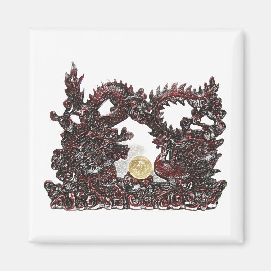 Feng Shui Dragon & Phoenix Magneet (Voorkant)