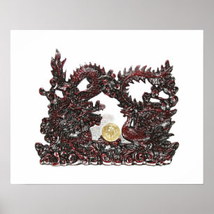 Feng Shui Dragon & Phoenix Poster