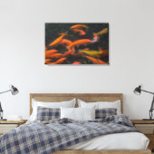 Feng Shui gelooft dat koivissen geluk brengen. Canvas Afdruk (Insitu (Slaapkamer))