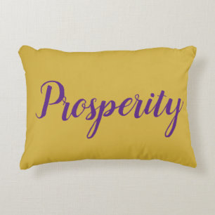 Feng Shui Gold & Paarse "ProWelvaart" Accent Pillo Kussen