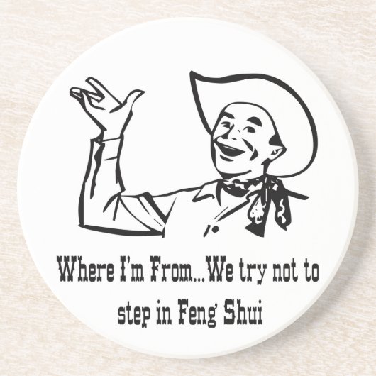 Feng Shui Humoristische Onderzetter (Voorkant)