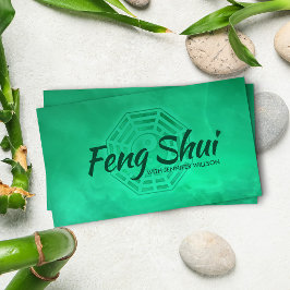 Feng Shui Jade Green Bagua/Pakua Visitekaartje