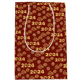 Feng Shui Luck voor Lunar Dragon 2024 Oriental Red Medium Cadeauzakje