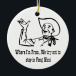 Feng Shui Ornament<br><div class="desc">De versiering heeft een humoristisch retro-stijl design.</div>