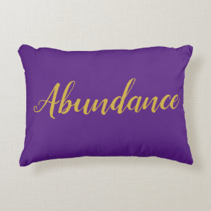 Feng Shui Paars & Gold "Abundance" Accent Pillow Kussen
