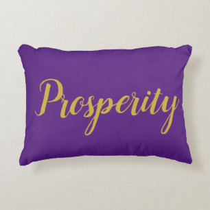 Feng Shui Paars & Gold "Prosperity" Accent Pillow Kussen
