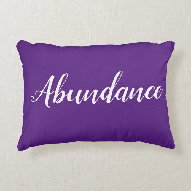 Feng Shui Paarse "Abundance" Accent Pillow Kussen (Voorkant)