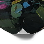 Feng Shui Peony olieverfschilderij - Overvloedige Poster (Hoek)