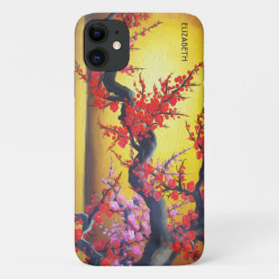 Feng Shui Pink Sakura Branch and Rising Sun Cherry Case-Mate iPhone Case