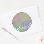 Feng Shui stijl met bloemen Ronde Sticker (Envelop)