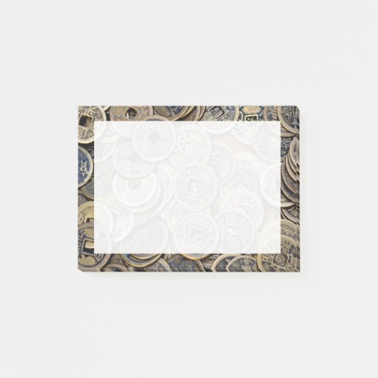 Feng Shui Succes Rijkdom Chinese Munten Post-it® Notes (Voorkant)