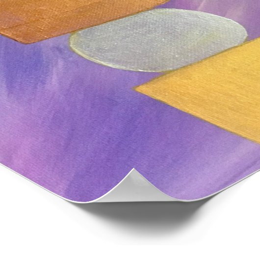 Feng Shui Tri-kleurige 5 Element Pagoda Poster (Hoek)