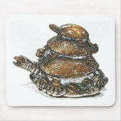 Feng Shui Triple Turtle - Gold Muismat (Voorkant)