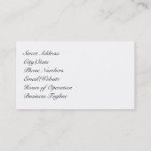 Feng Shui Visitekaartje (Achterkant)