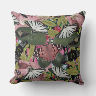 Feng Shui Vlinders Bloemen Tropisch Patroon Kussen